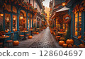 Halloween cityscape 128604697