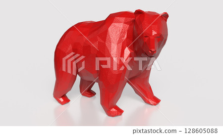 The RED Bear for Business concept 3d Rendering The RED Bear for Business concept 3d Rendering 128605088