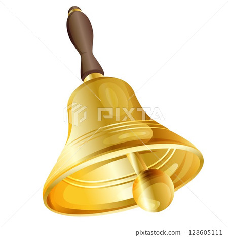 golden hand bell realistic style golden hand bell realistic style 128605111
