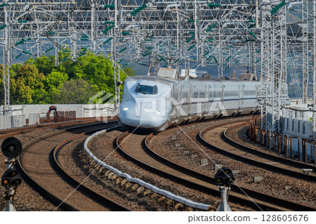 At Tokuyama Station on the Sanyo Shinkansen 128605676