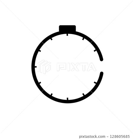 Simple clock frame illustration Simple clock frame illustration 128605685