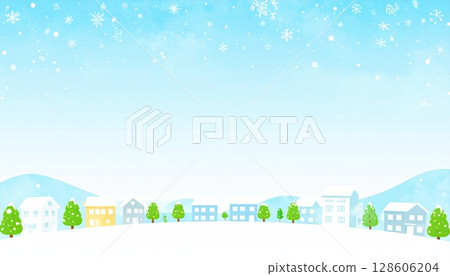 《AI圖像》雪景街景 128606204