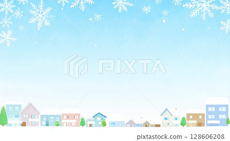 《AI圖像》雪景街景 128606208