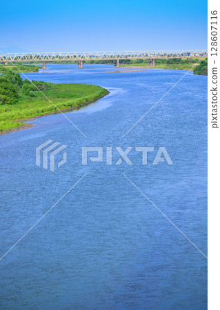 利根川：昭和橋下游的初夏風景 128607116