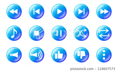 Round button music icon set_01 128607573
