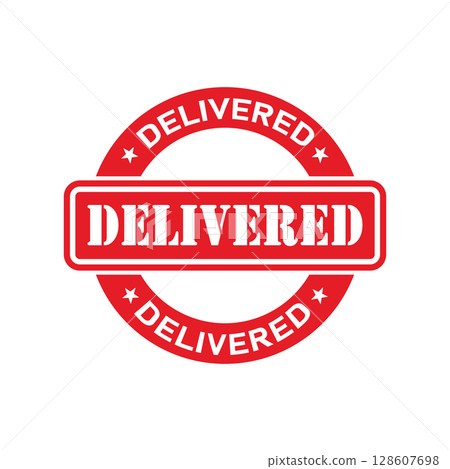 Red Round Shipping Label Icon Badge Sign Red Round Shipping Label Icon Badge Sign 128607698
