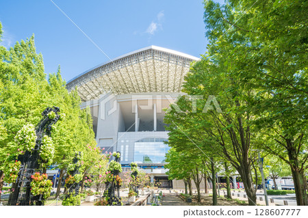 "Saitama Prefecture" Saitama Stadium 2002 and park summer scenery "Saitama Prefecture" Saitama Stadium 2002 and park summer scenery 128607777