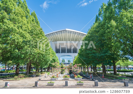 "Saitama Prefecture" Saitama Stadium 2002 and park summer scenery "Saitama Prefecture" Saitama Stadium 2002 and park summer scenery 128607789