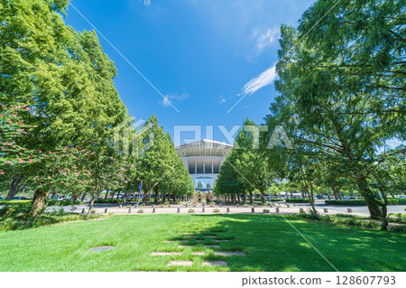 "Saitama Prefecture" Saitama Stadium 2002 and park summer scenery "Saitama Prefecture" Saitama Stadium 2002 and park summer scenery 128607793