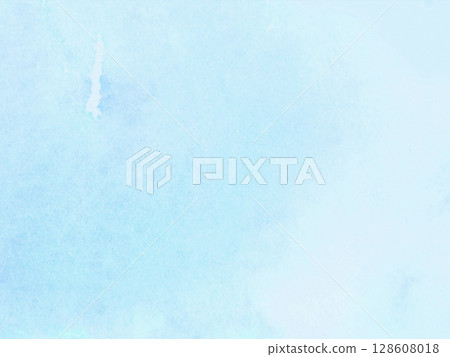 Watercolor background blue with abstract spots, handmade Watercolor background blue with abstract spots, handmade 128608018