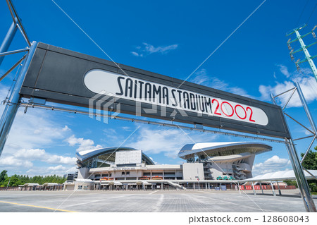 《埼玉縣》埼玉體育場2002年夏季的風景 128608043