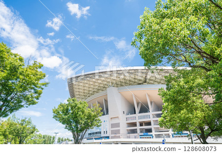 『埼玉縣』埼玉體育場2002年和公園的夏季風景 『埼玉縣』埼玉體育場2002年和公園的夏季風景 128608073