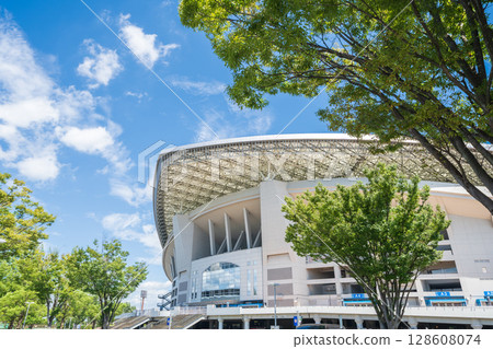 "Saitama Prefecture" Saitama Stadium 2002 and park summer scenery "Saitama Prefecture" Saitama Stadium 2002 and park summer scenery 128608074