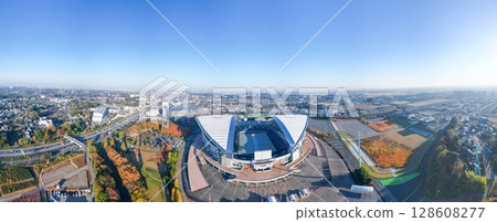 Aerial view of Saitama Stadium 2002 in Saitama Prefecture Aerial view of Saitama Stadium 2002 in Saitama Prefecture 128608277
