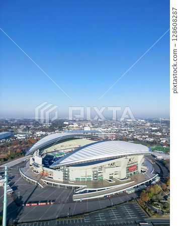 Aerial view of Saitama Stadium 2002 in Saitama Prefecture Aerial view of Saitama Stadium 2002 in Saitama Prefecture 128608287