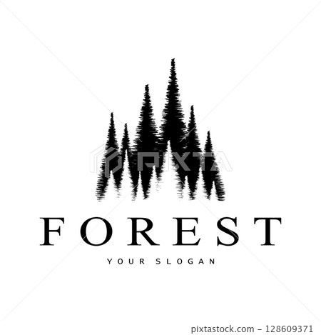 simple pine or fir tree logo,evergreen.for pine forest,adventurers,camping,nature,badges and business.vector simple pine or fir tree logo,evergreen.for pine forest,adventurers,camping,nature,badges and business.vector 128609371