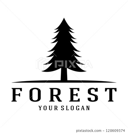 simple pine or fir tree logo,evergreen.for pine forest,adventurers,camping,nature,badges and business.vector simple pine or fir tree logo,evergreen.for pine forest,adventurers,camping,nature,badges and business.vector 128609374