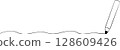 波浪鉛筆線 128609426