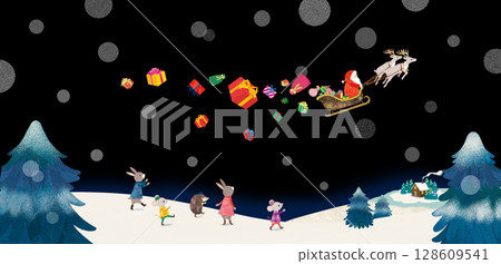 Santa Claus and gifts Santa Claus and gifts 128609541