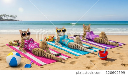 Brown cat 128609599