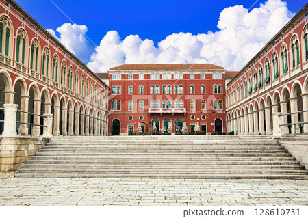 View of the Republic Square area in Split View of the Republic Square area in Split 128610731