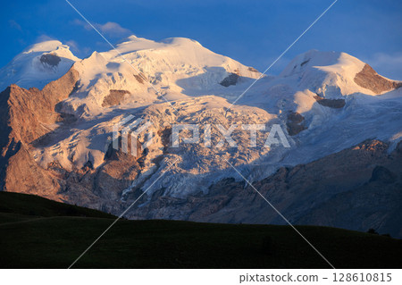High altitude glacier and snow capped mountain in Sichuan, China 128610815