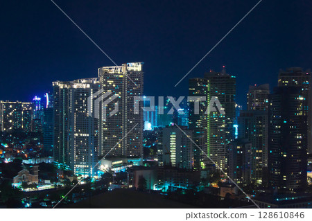 Dynamic Philippines - Night view of the developing Makati Rockwell Cityscape (June 2025) Dynamic Philippines - Night view of the developing Makati Rockwell Cityscape (June 2025) 128610846