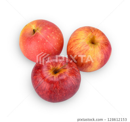 Cameo apples isolated on white background. 128612153