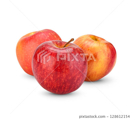 Cameo apples isolated on white background. 128612154