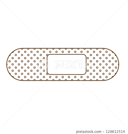 Simple line drawing of a bandage 128612514
