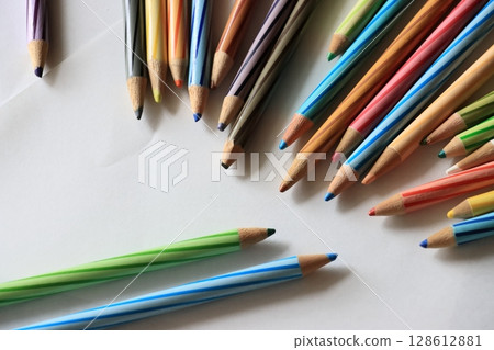 Colorful colored pencil 128612881