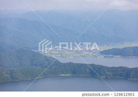 從福井縣五湖露台眺望三方五湖 128612901