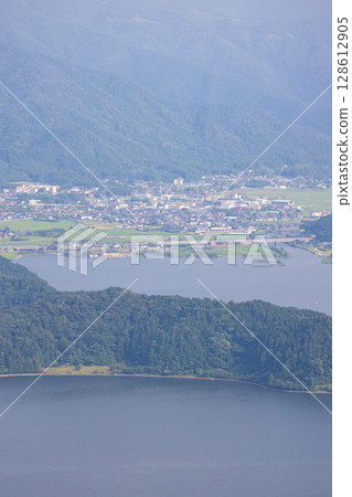 從福井縣五湖露台眺望三方五湖 128612905