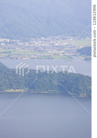 從福井縣五湖露台眺望三方五湖 128612906