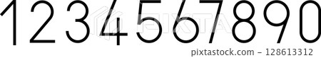 Number icon illustration material Number 05 128613312