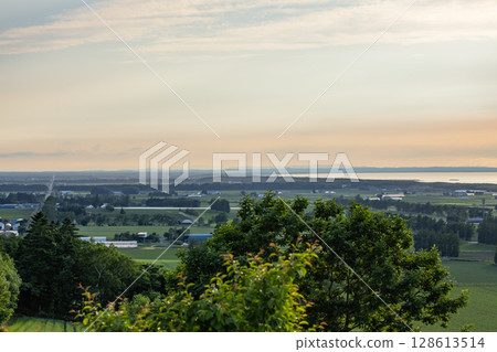 北海道斜裡町的夜景 北海道斜裡町的夜景 128613514