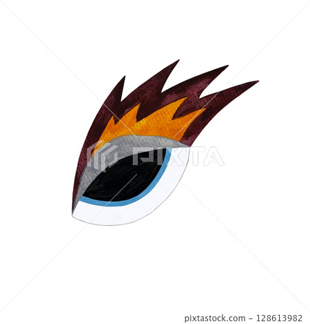A watercolor illustration of a stylized eye with a fiery comet tail in yellow and burgundy, set against a white background. The design combines mysticism and dynamism, perfect for artistic, spiritual A watercolor illustration of a stylized eye with a fiery comet tail in yellow and burgundy, set against a white background. The design combines mysticism and dynamism, perfect for artistic, spiritual 128613982