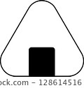 Simple rice ball icon 128614516