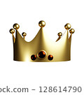 Golden crown icon illustration 128614790
