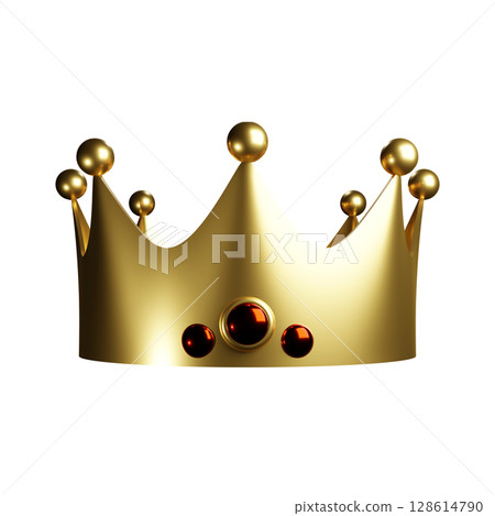 Golden crown icon illustration 128614790