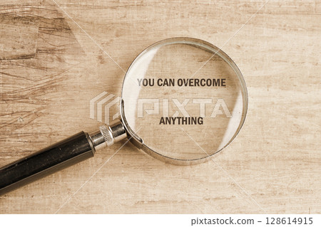 Business concept words YOU CAN OVERCOME ANYTHING. 128614915