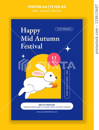 Vector Illustration of Mid-Autumn Festival Social Media Flyer with Cute Cartoon Style Vector Illustration of Mid-Autumn Festival Social Media Flyer with Cute Cartoon Style 128615687