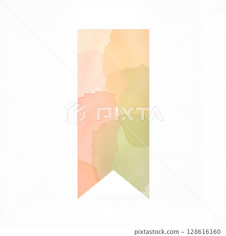 Pastel bookmark with gold accents and soft colors on white background, elegance 128616160