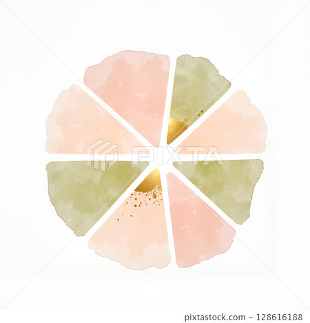 Pastel broken glass art in soft colors, creative symbolism 128616188
