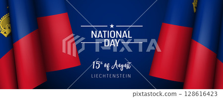Liechtenstein national day vector banner, greeting card. Liechtenstein national day vector banner, greeting card. 128616423