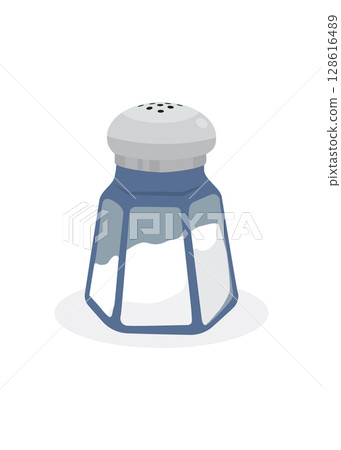 Glass salt shaker stock illustration 128616489