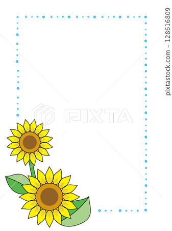 Light blue dot frame simple transparent PNG message card 128616809
