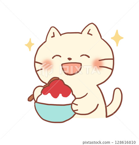 夏日美食:刨冰和貓 夏日美食:刨冰和貓 128616810