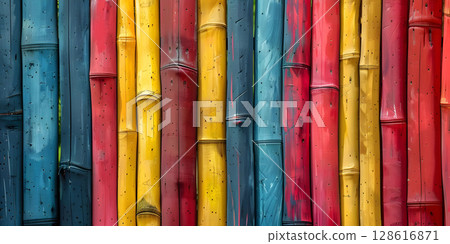 Bamboo Essence: Colored Background Inspired by Nature, Natural Hues: Background with Bamboo-Inspired Colors-Ai-generated 128616871