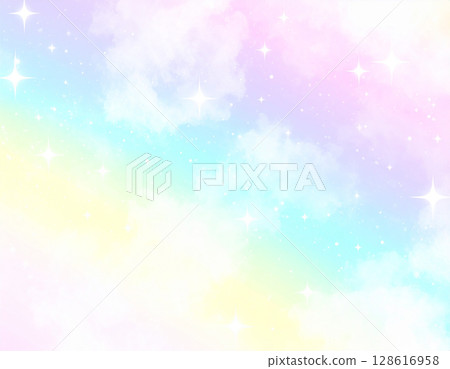 閃閃發光、夢幻般的柔和色彩的夢幻背景 128616958